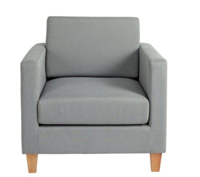 HOME Rosie Fabric Chair - Light Grey.